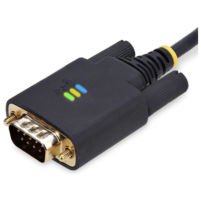 StarTech 1P10FFC-USB-SERIAL Cavo USB a Seriale RS232 3m con Chip FTDI Retention COM Viti e Dadi Intercambiabili LED di Stato colore Nero