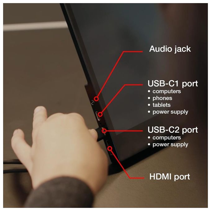 Verbatim 49593 PMT-17 Monitor Portatile Touch 17,3'' Full HD IPS LCD AMD FreeSync Altoparlanti colore Nero