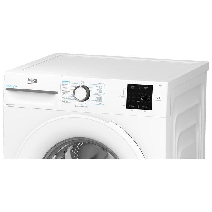 BEKO BMWU3921W Lavatrice a carica frontale 9Kg 1200 giri Classe a 1Motore Inverter 15 Programmi Vapore 845x600x546mm Bianco