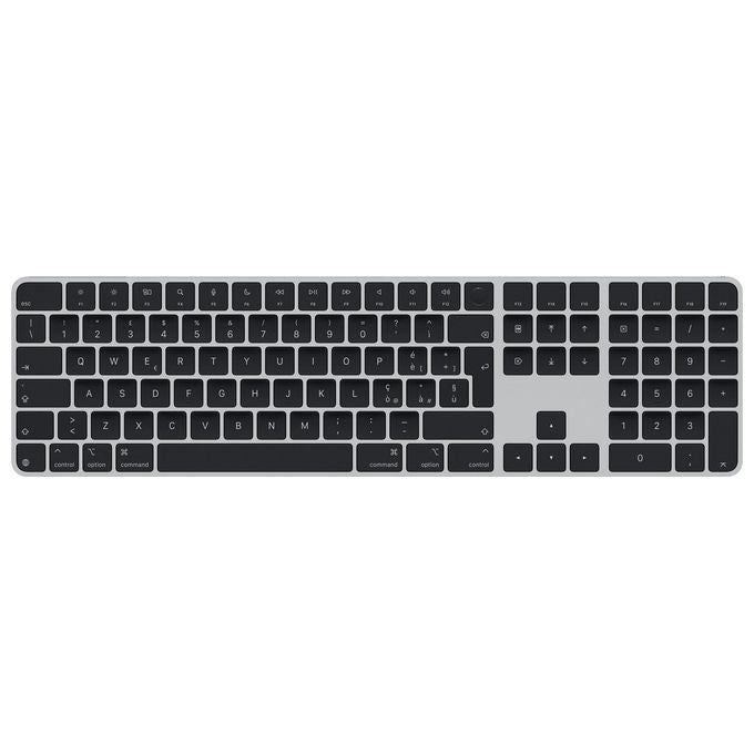 Apple MXK83T-A Magic Keyboard Tastiera con Touch ID e Tastierino Numerico Wireless Bluetooth USB-C QWERTY Italiano colore Nero