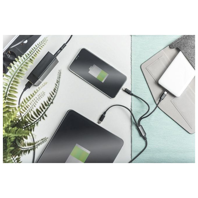 Digitus cavo di ricarica 3 in 1, usb a, lighning + micro usb + usb-c