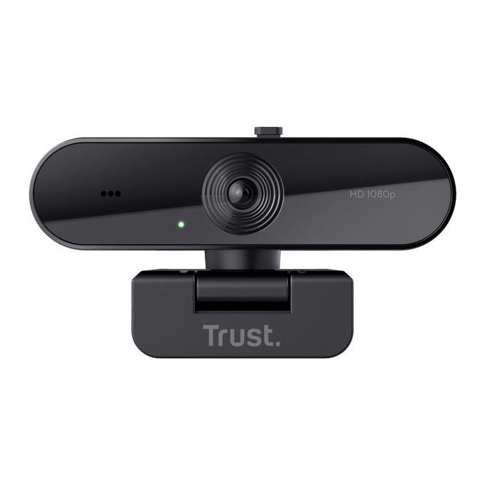 Trust 24734 TW-200 Webcam Full HD 1080p 30fps Grandangolare 70° Microfono USB Filtro Privacy colore Nero