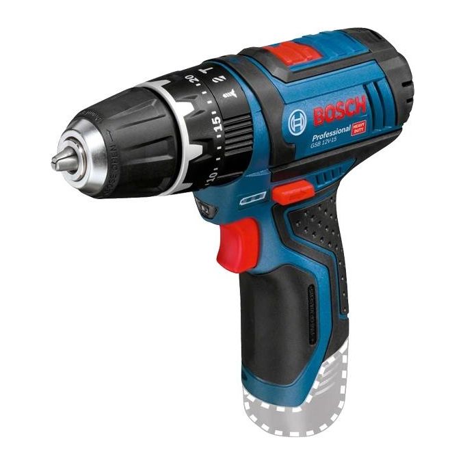 Bosch 0 601 9B6 90K GSB 12V-15 Trapano a Percussione Cordless 12 V 2 Ah 30 Nm Nero Blu