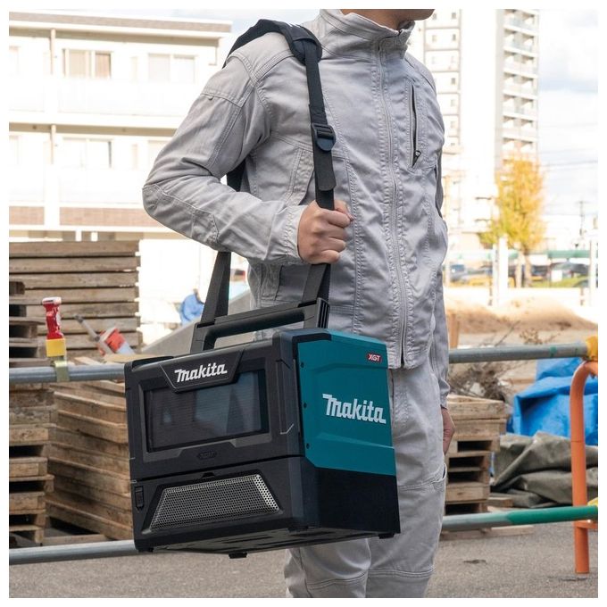Makita MW001GZ Microonde Cordless 8 L 500 W con Display LED e Controllo Elettronico colore Nero Verde