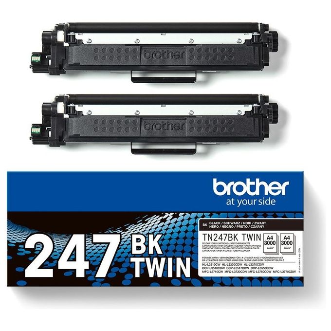 Brother TN-247BKTWIN Cartuccia Toner Originale 2 Pezzi Resa 3000 Pagine colore Nero