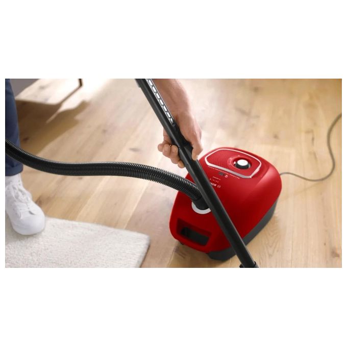 Bosch BGB41PET1 Serie 4 Aspirapolvere a Traino con Sacco 4 L 700 W Filtro HEPA 75 dB colore Rosso