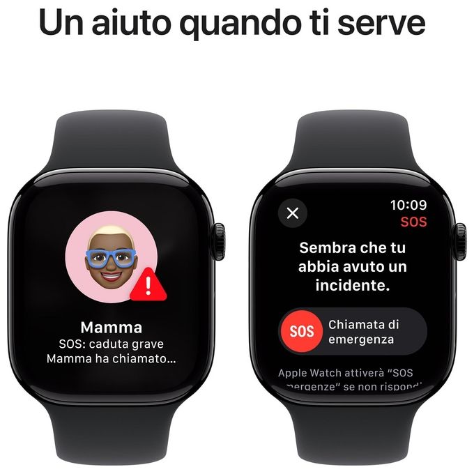 Apple MWWP3QL-A Watch Series 10 Smartwatch GPS 46mm Alluminio 64GB Wi-Fi NFC watchOS 11 colore Nero