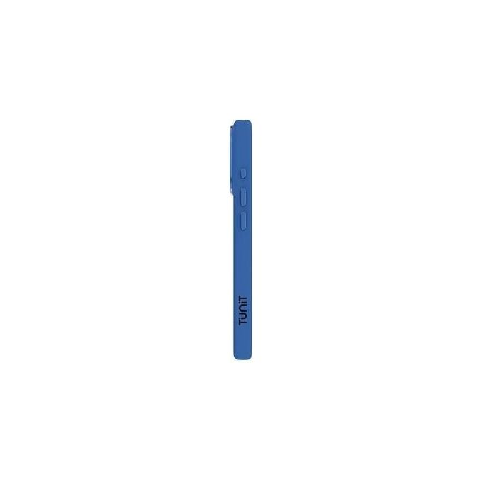 Tunit Clear Cover per iPhone 16 Soft Touch in Silicone con MagSafe Blu