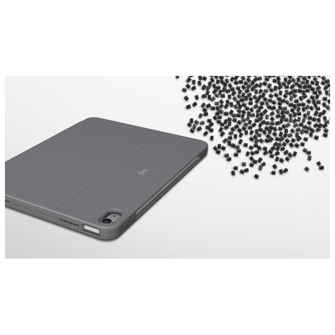 Logitech 920-012633 Combo Touch Custodia con Tastiera per iPad Air 11'' QWERTY Italiano Smart Connector Trackpad Retroilluminata colore Grigio