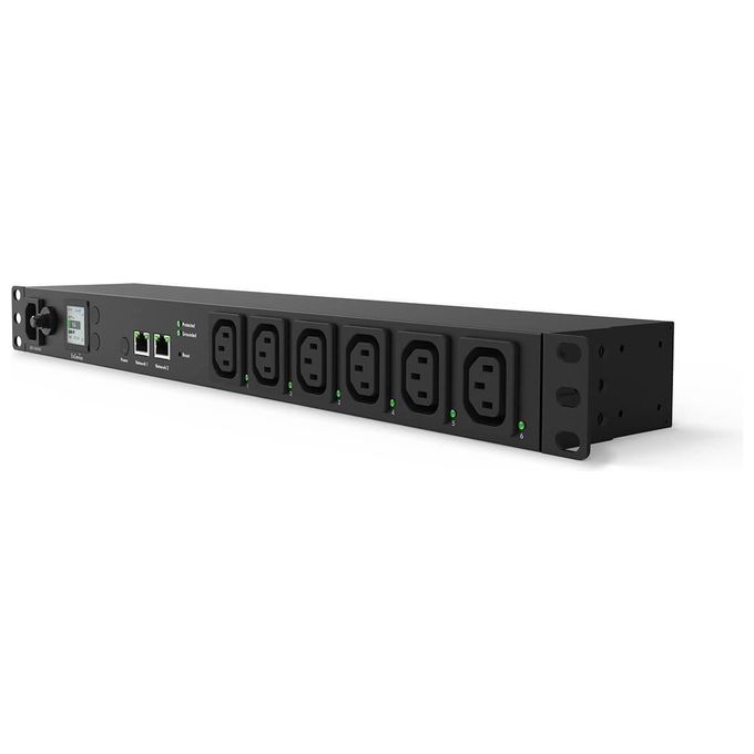 EnGenius ECP106-INT Unita' di Distribuzione dell'Energia Gestita 1U 6 Prese AC C13 Display LCD Monitoraggio Potenza 2 Porte Ethernet 10-100-1000BASE-T colore Nero