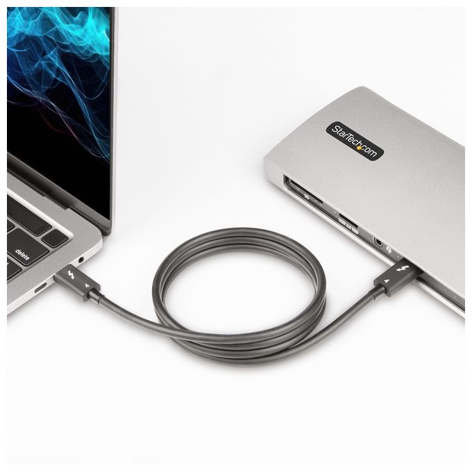 StarTech.com TBLT4MM1M Cavo Thunderbolt 4 1m 40Gbps PD 100W Video 8K USB4 certificato Intel colore Nero