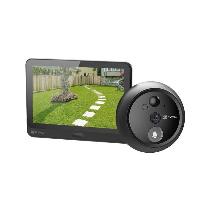 Ezviz HP4 Spioncino Elettronico Wireless 1080p Schermo 4,3'' Campo Visivo 155° Visione Notturna 3m Campanello Integrato colore Nero