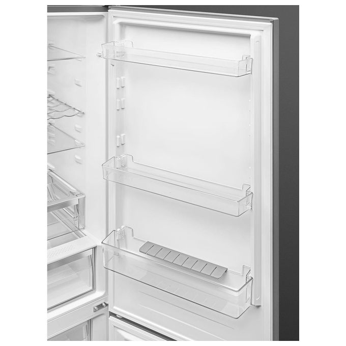 Smeg RC18XDNE Frigorifero Combinato 300 L 185 cm Classe E 38 dB No Frost MultiFlow Display LED (185x60x59 cm) colore Acciaio Inox