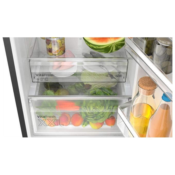 Bosch KGN392XCF Serie 4 Frigorifero Combinato 363 L 203 cm Classe C 35 dB No Frost VitaFresh colore Nero