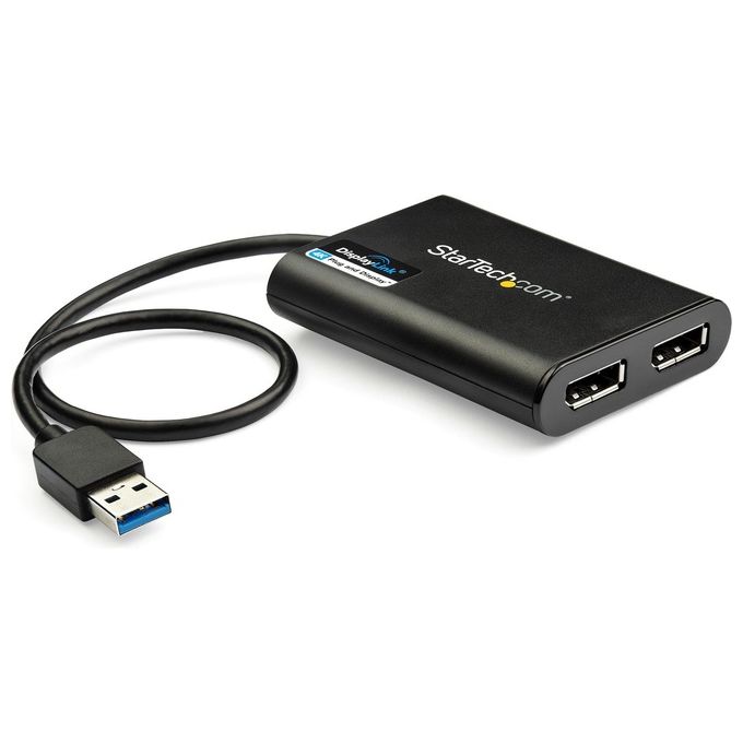 Startech USB32DP24K60 Adattatore Usb a Due Displayport 4k 60Hz Usb 3.0 5Gbps