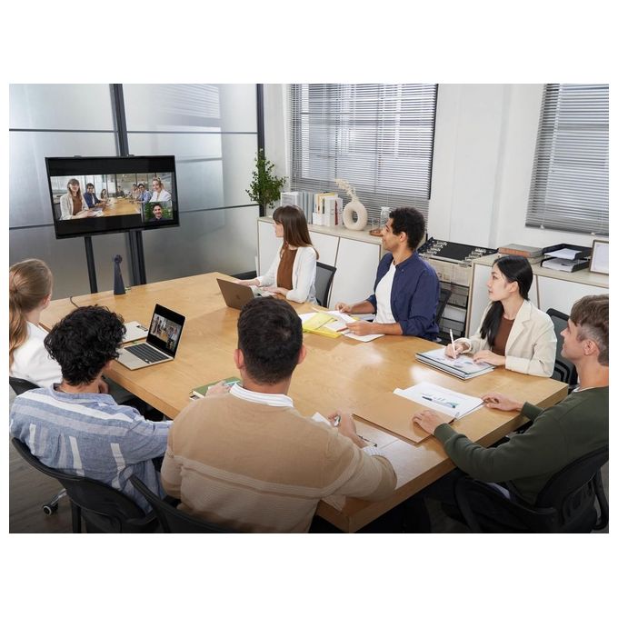 Ipevo 5-910-2-08-00 TOTEM 180 Telecamera per conferenze 4K 180° con AI Auto Framing e microfoni omnidirezionali colore Nero e Blu
