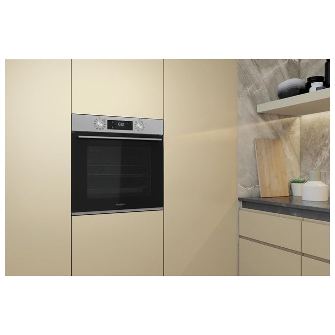 Whirlpool OMK58HU0X Elements Forno da incasso Elettrico Ventilato Multifunzione 71 L Classe A+ Grill Autopulizia Idrolitica (60x60x55 cm) colore Inox