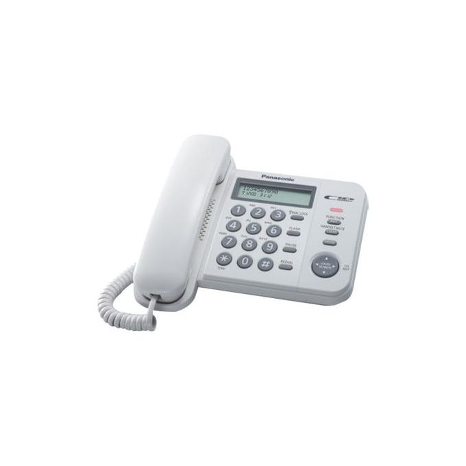 Panasonic KX-TS560EX1 telefono a filo con display LCD ID chiamante e rubrica Bianco