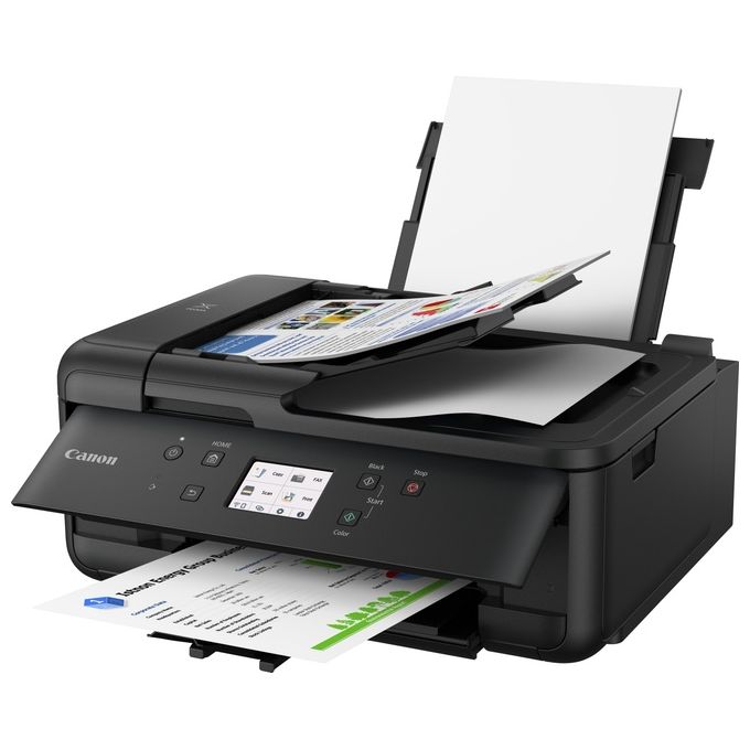 Canon PIXMA TR7650 Stampante Multifunzione 4 in 1 Getto d'Inchiostro 5 Cartucce Wi-Fi Stampa Fronte Retro Automatica ADF LCD Touch 4800 x 1200 DPI colore Nero