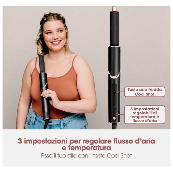 Shark HD424EU FlexStyle Asciugacapelli Styler 3in1 1400W tecnologia Coanda 4 accessori inclusi colore Nero Rose Gold