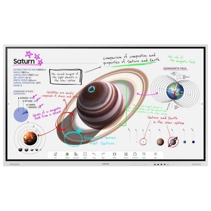 Samsung WM85B Lavagna Interattiva 85'' 3840x2160 Pixel Touch Screen Grigio Chiaro Hdmi