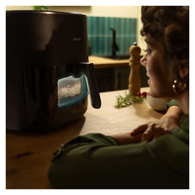 Cecotec A01 EU01 100500 CecofryandGrill Friggitrice ad aria 6,5 L 2200 W 12 programmi display LCD colore Nero