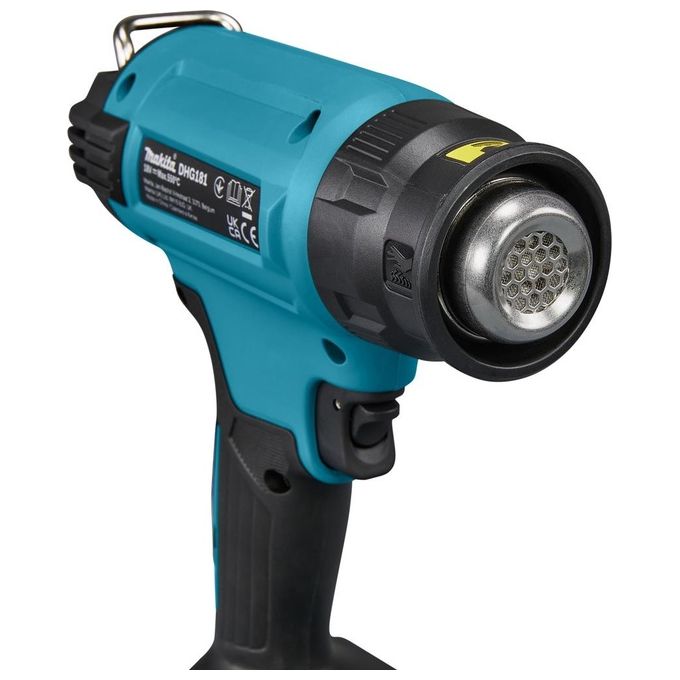 Makita DHG181ZK Ventilatore ad aria calda a batteria 18 V LXT con 4 ugelli e valigetta colore Blu
