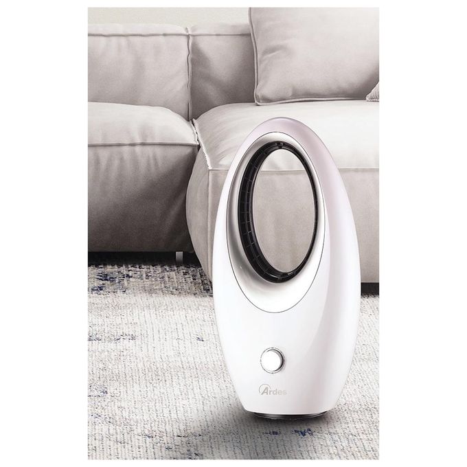 Ardes AR5BL1M Muna Ventilatore Senza Pale 50 W 3 Velocita' Flusso 912 m³-h Oscillante colore Bianco
