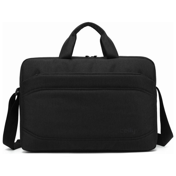 Celly MESSENGERBAGBK Borsa Messenger Porta PC Notebook fino a 15,6'' Poliestere PU 6 scomparti tracolla regolabile colore Nero