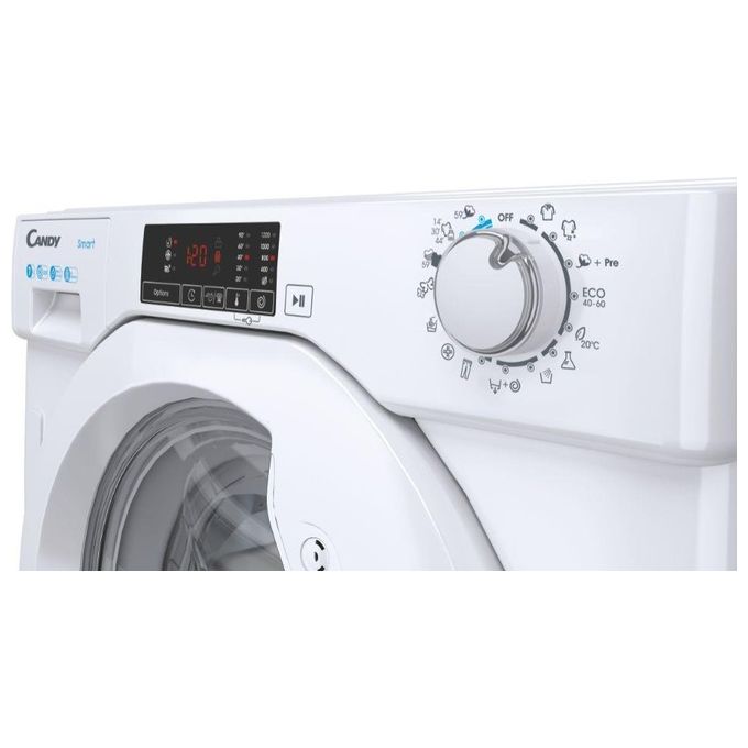 Candy  Smart CBW 27D1E-S Lavatrice da Incasso a carica frontale 7 Kg Classe D 1200 giri 16 Programmi Bianco