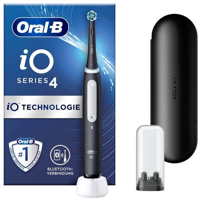 Oral-B iOSeries4 iO Series 4 Spazzolino Elettrico Tecnologia magnetica iO 4 modalita' Timer 2 minuti con valigetta da viaggio colore Nero