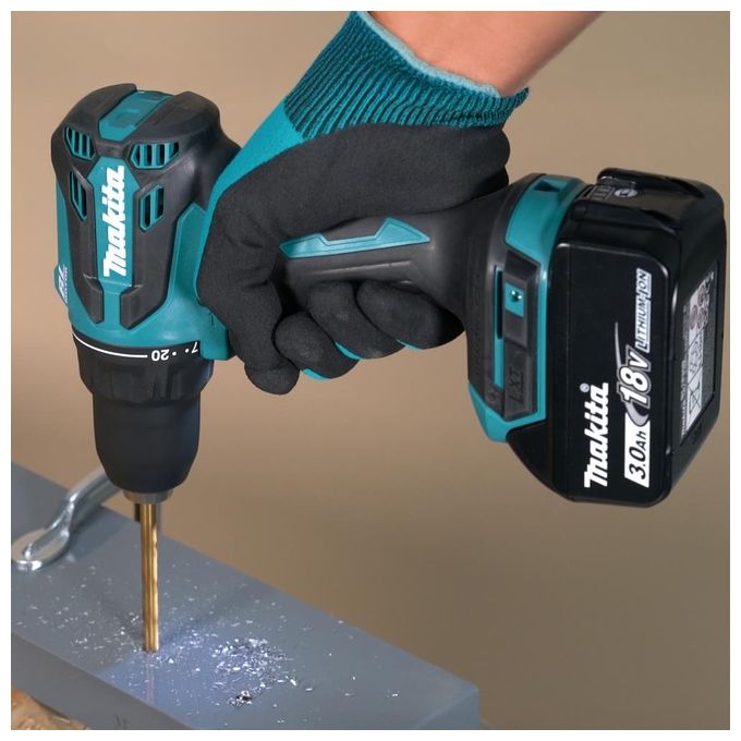 Makita DDF490Z Trapano Avvitatore Brushless Velocita' 1900 rpm Coppia 65 Nm 20 Impostazioni Colore Blu Nero