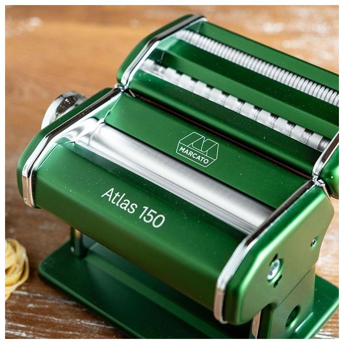 MARCATO AT-150-VER-PW Atlas Macchina per Pasta con Affettatrice Pastawheel 150 mm Verde