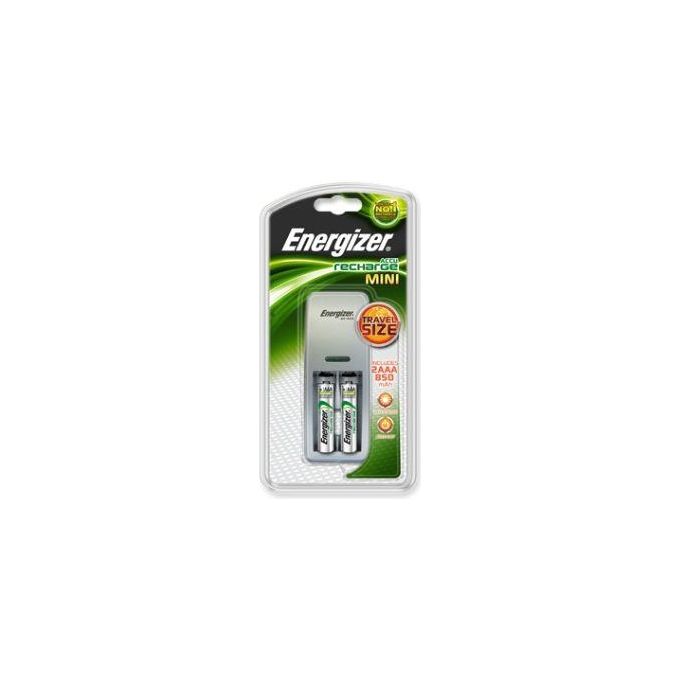 Energizer 27621 Caricabatterie Mini 2 slot AA AAA NiMH con 2 Batterie Ministilo 700 mAh R2U