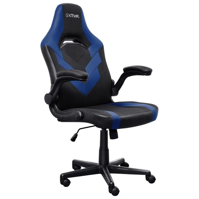 Trust 25129 GXT 703B RIYE Sedia per gaming universale regolabile in altezza con braccioli ribaltabili classe 4 peso massimo 140 Kg colore Nero Blu