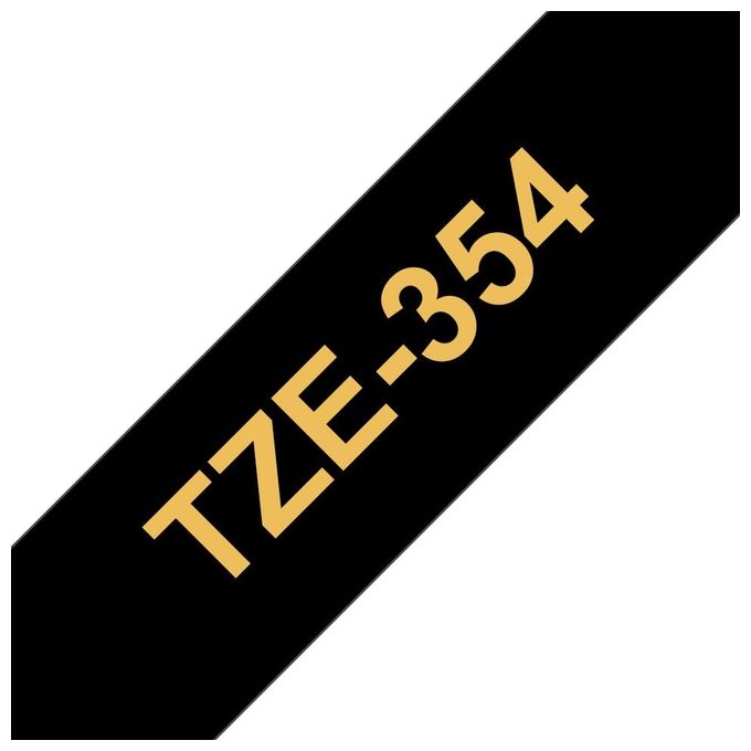 Brother TZE-R354 Nastro per Stampante Oro su Nero 24mm
