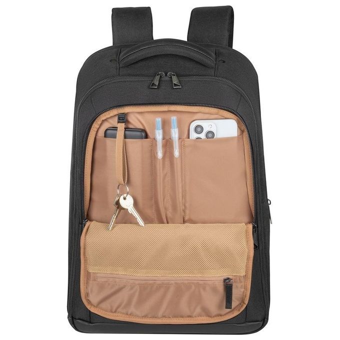 Rivacase 8164 BLACK Zaino per laptop ECO 17.3'' con tasca tablet e cinghia trolley colore Nero