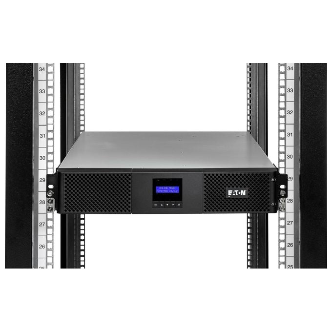 Eaton S9164775 9E1000IR Gruppo di Continuita' UPS Doppia Conversione Online 1 kVA 900 W 4 Prese AC C13 Forma d'Onda Sinusoidale Display LCD Comunicazione USB e Seriale RS-232 colore Nero