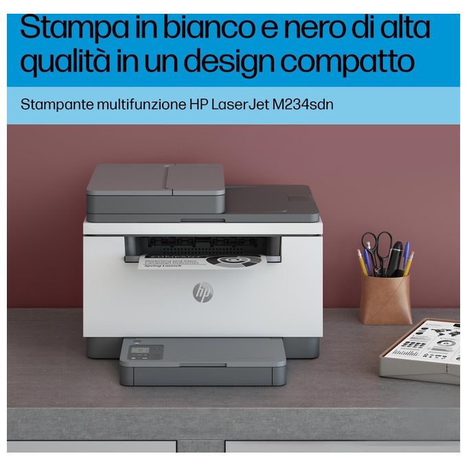 HP 6GX00FB19 LaserJet Stampante Multifunzione Laser A4 29 ppm Fronte Retro ADF Wi-Fi Ethernet colore Nero
