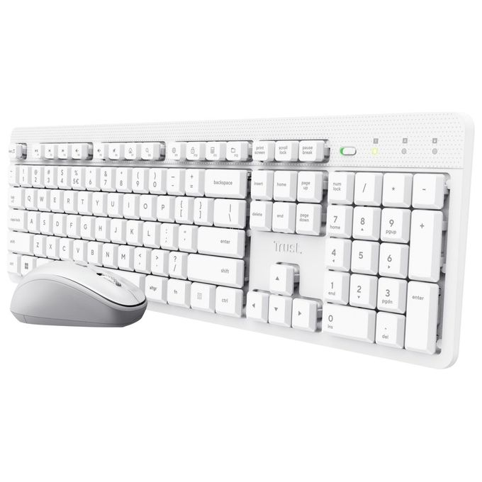 Trust Tastiera e Mouse Ody II Silent Bianco