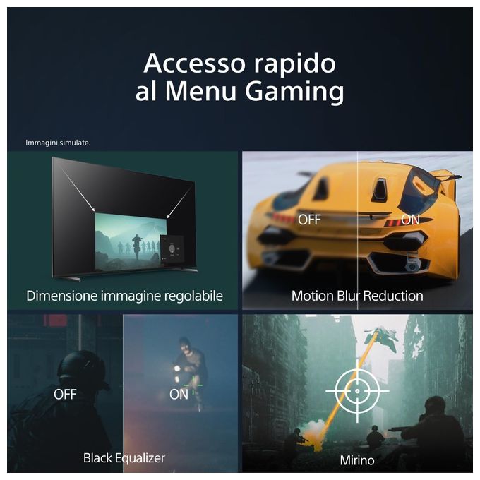 Sony KD55X85LAEP Bravia TV Full Array LED 55'' 4K Ultra HD Google TV HDR Dolby Vision 120 Hz 4 HDMI Wi-Fi colore Nero