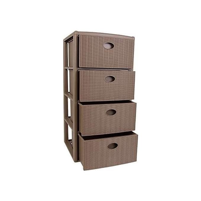 Stefanplast Cassettiera Elegance 4 Cassetti Tortora