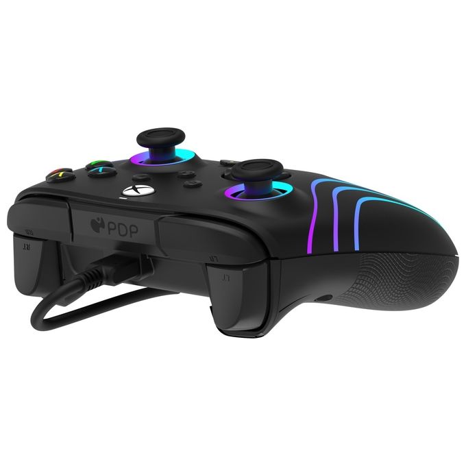 PDP 049-024 Afterglow Wave Gamepad Xbox Series X S Xbox One PC RGB USB tipo-C cablato colore Nero