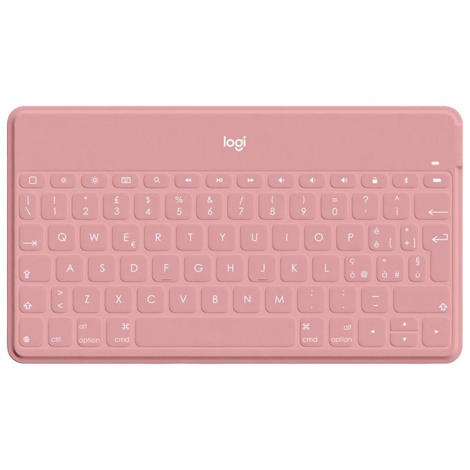 Logitech 920-010041 Keys-To-Go Tastiera Bluetooth QWERTY Italiano per iPhone iPad Apple TV colore Rosa