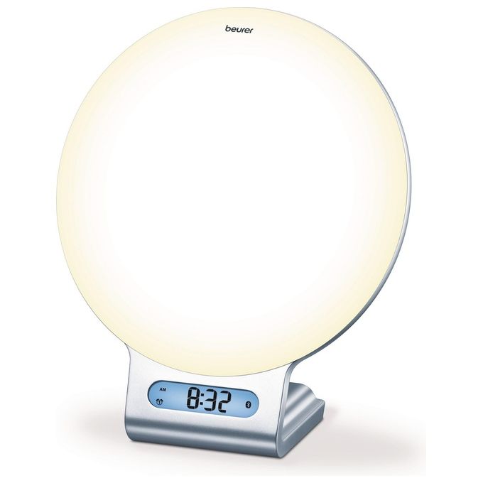 Beurer 58928 WL 75 Lampada Sveglia Simulazione Alba e Tramonto Radio FM Bluetooth USB 2 Allarmi 256 Colori Luce d'Atmosfera App Beurer LightUp colore Bianco
