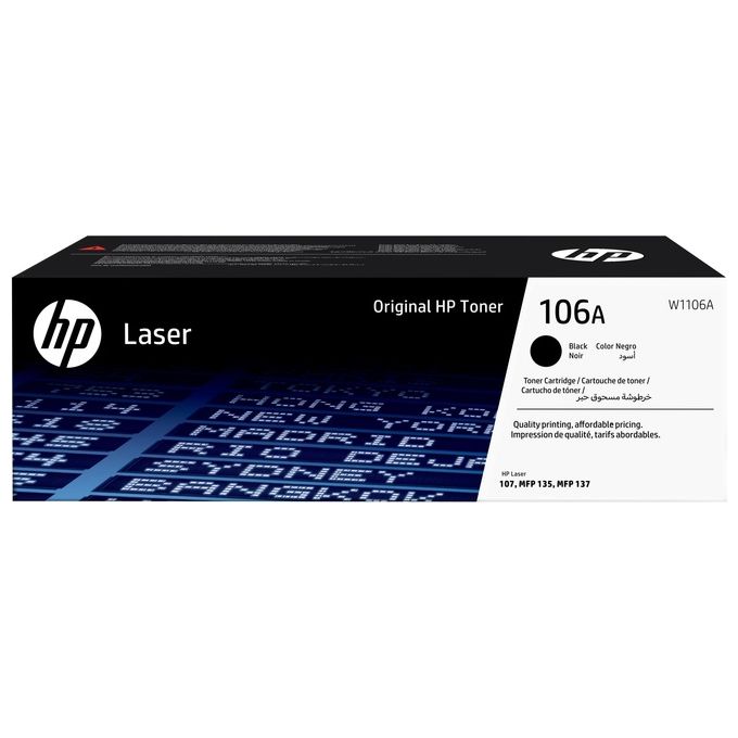 HP W1106A 106A Toner Originale 1000 pagine colore Nero