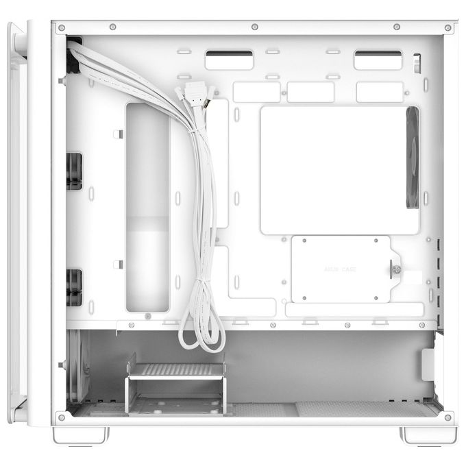 ASUS 90DC00K3-B19010 A23 PLUS TG Case per PC Micro Tower con Pannello in Vetro Temperato e Illuminazione ARGB colore Bianco