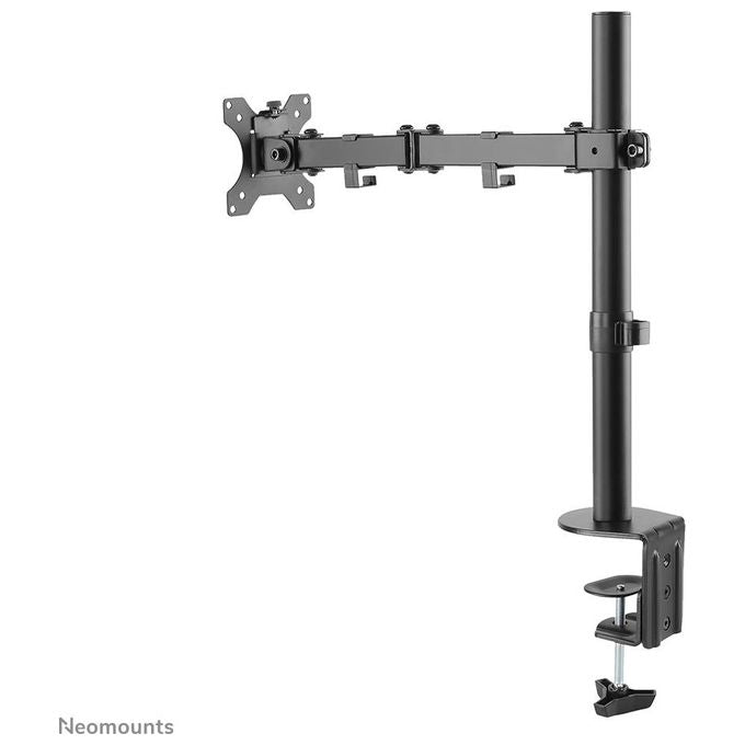 Neomounts FPMA-D550BLACK Braccio per Monitor Regolabile Altezza 0-440 mm Rotazione 360° Inclinazione 0-90° VESA 75x75 100x100 mm Gestione Cavi colore Nero