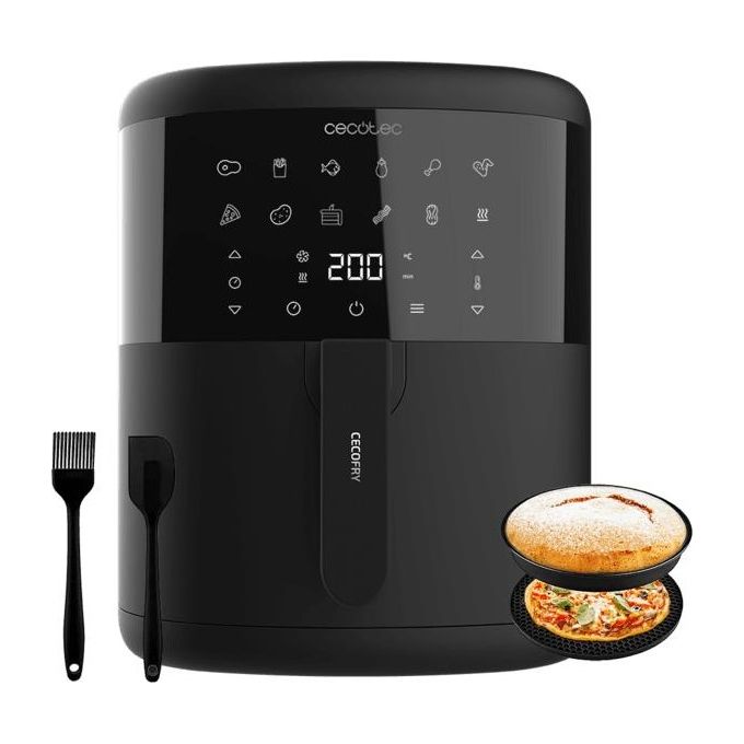 Cecotec 04993 Cecofry Bombastik 6000 Full Friggitrice ad aria 6 L 1700 W 12 Programmi Display Touch colore Nero