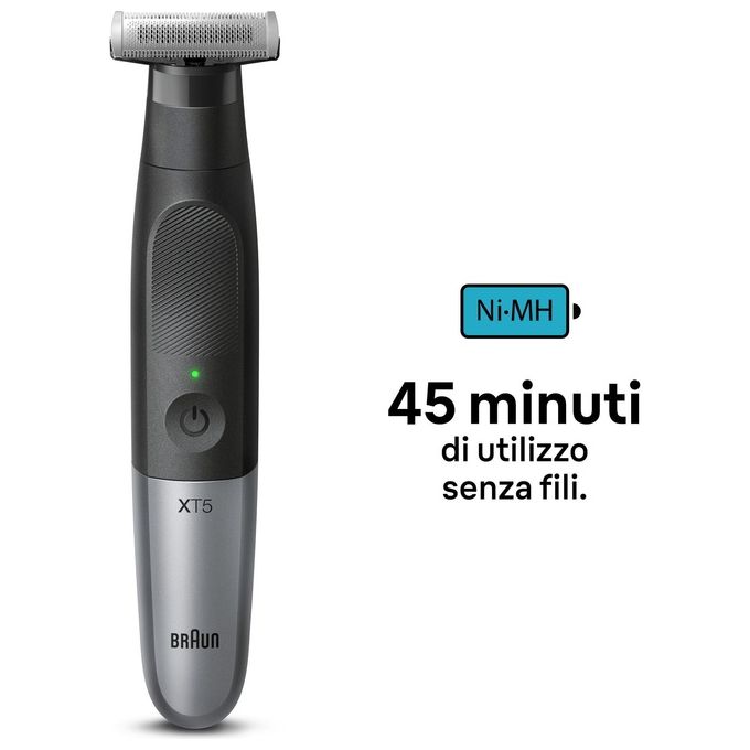 Braun XT5100 Series X Rasoio elettrico WetandDry Lama 4D autonomia 45 min colore Nero Grigio